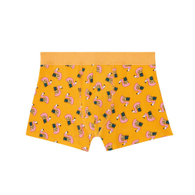 boxer with pineapple motif - orange;