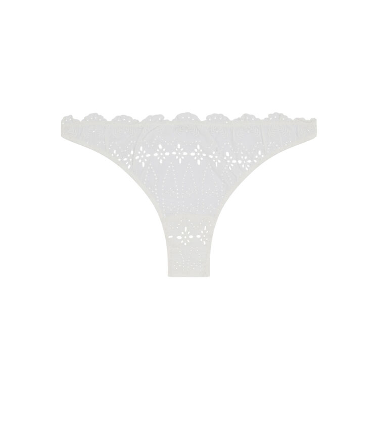 Emboirdered briefs - white white.