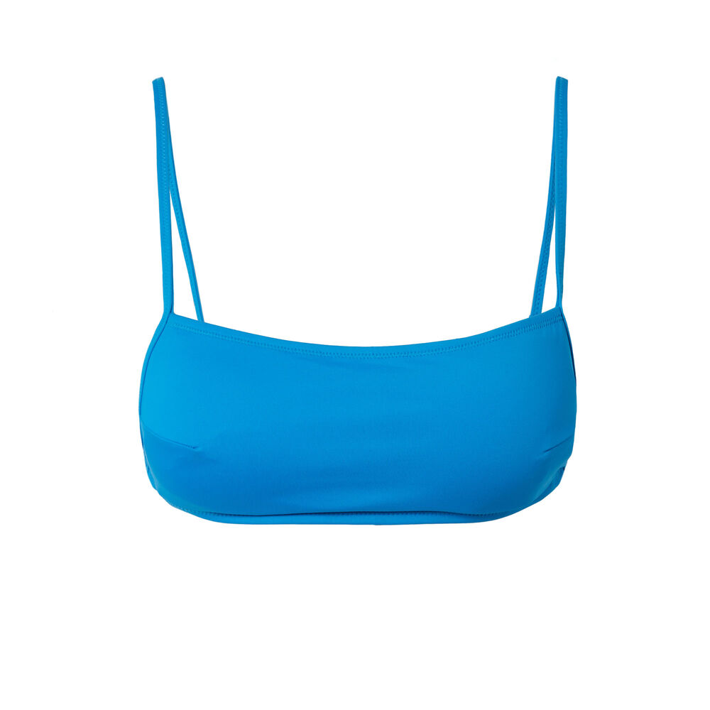 Plain bralette bikini top - blue blue.