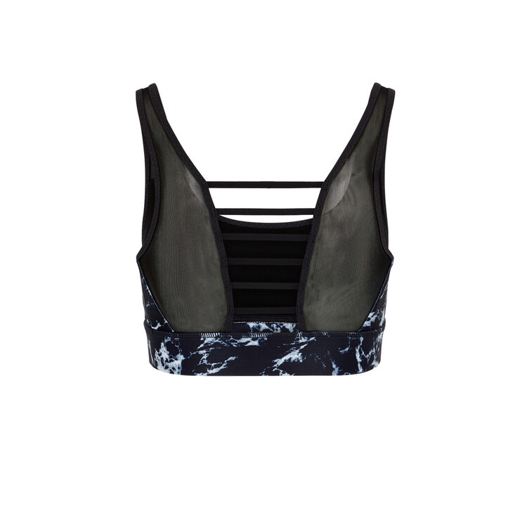 Supermarbliz marble print sports bra black.
