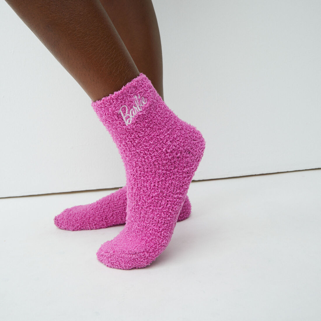 fluffy printed barbie socks;