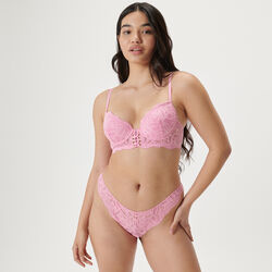 lace-up padded bra;