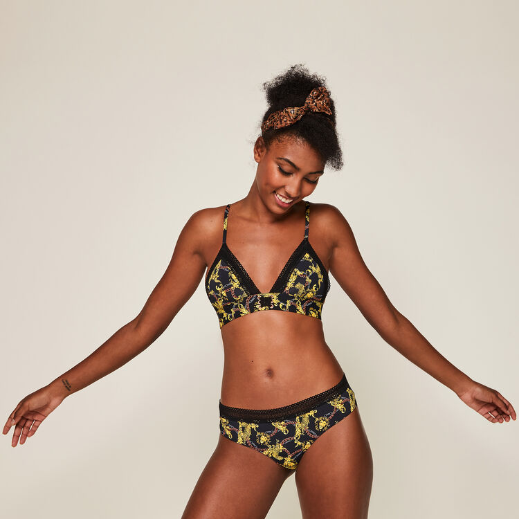 Fleuraliz micro print triangle bra Fleuraliz micro print triangle bra;