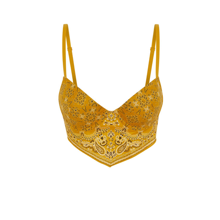 Bandaniz mustard yellow padded bustier bra Bandaniz mustard yellow padded bustier bra;