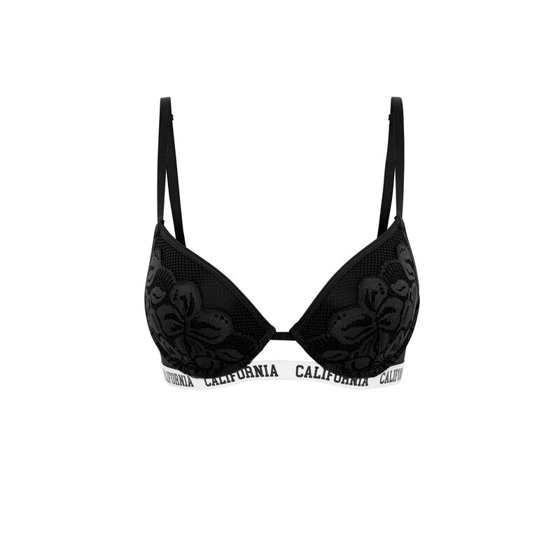 Westcoastiz lace padded bra black.