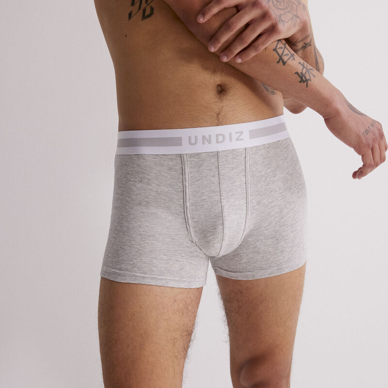 Plain organic cotton boxers - grey Plain organic cotton boxers - grey ;