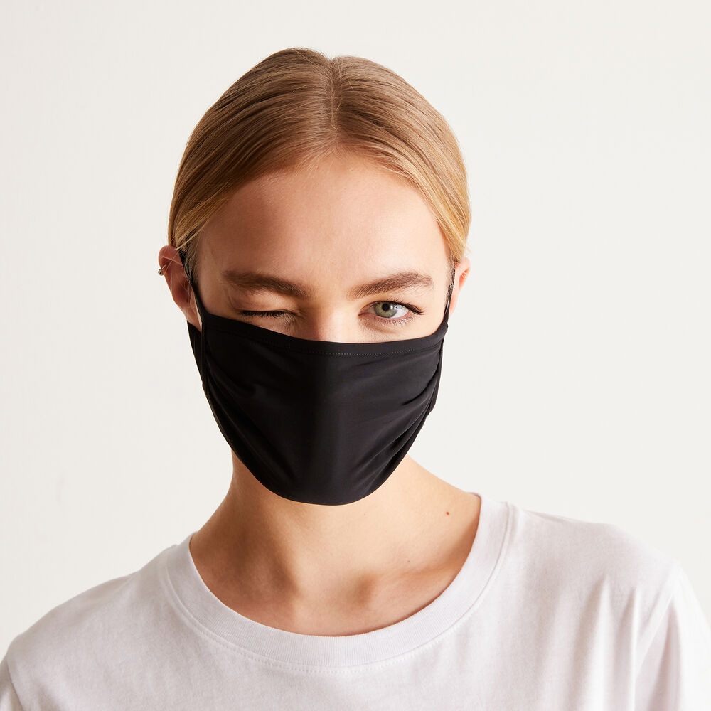 Pack of three 'nothing to hide' masks - black black.