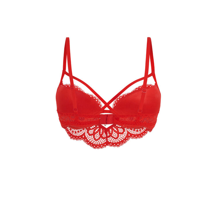 Precieusiz red push-up bustier bra red.