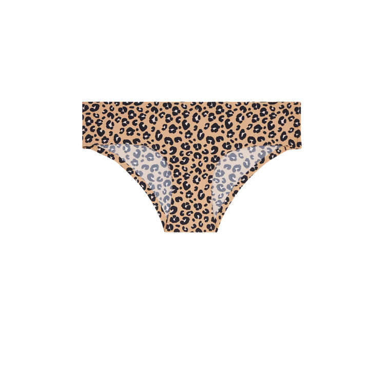 Majtki z mikrofibry leopiz beige.