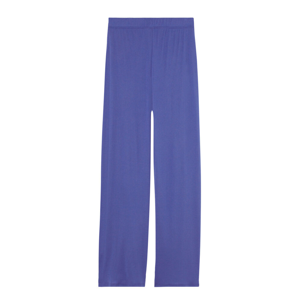 Wide trousers with slit - purple purple.