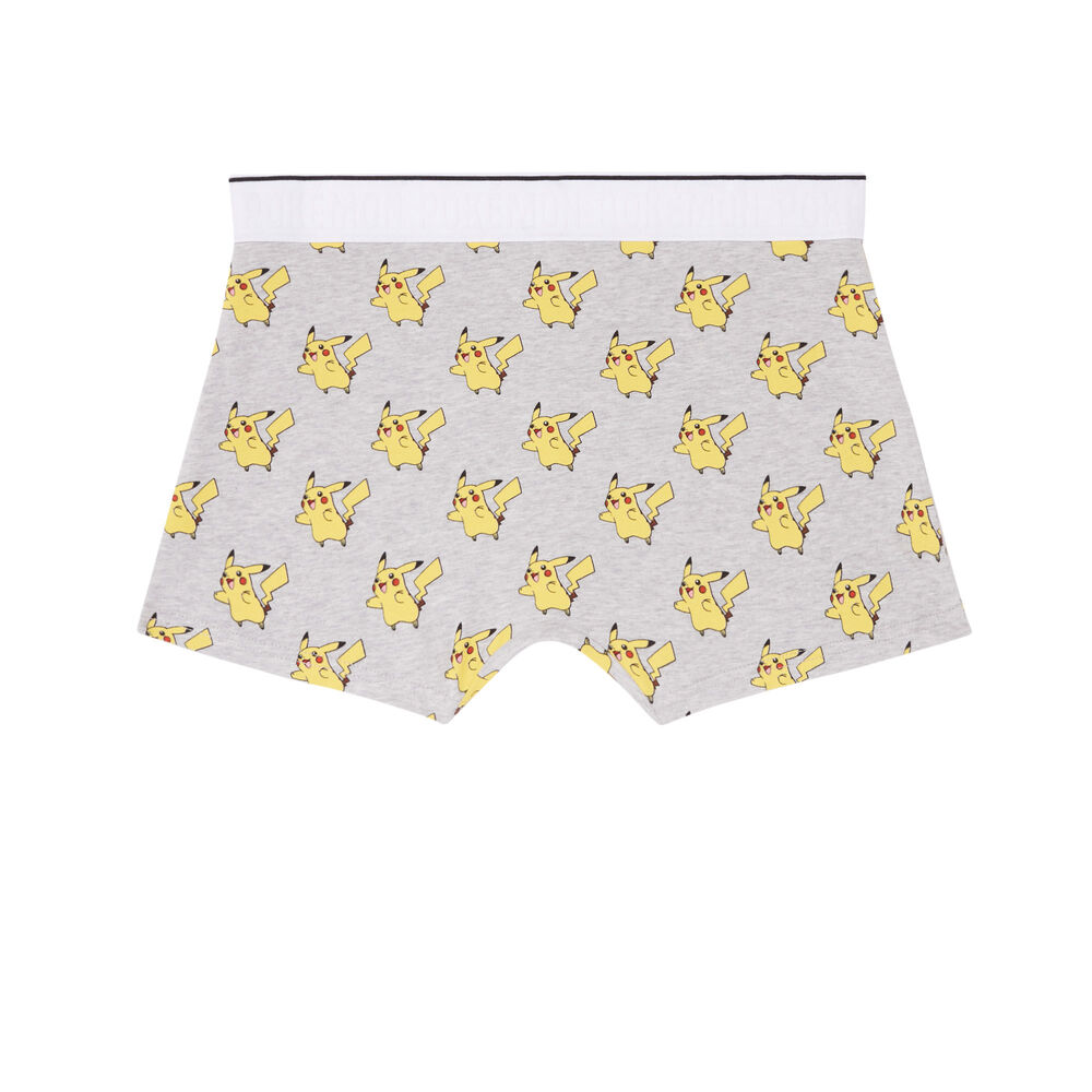 Pikachu patterned boxers - grey grey.