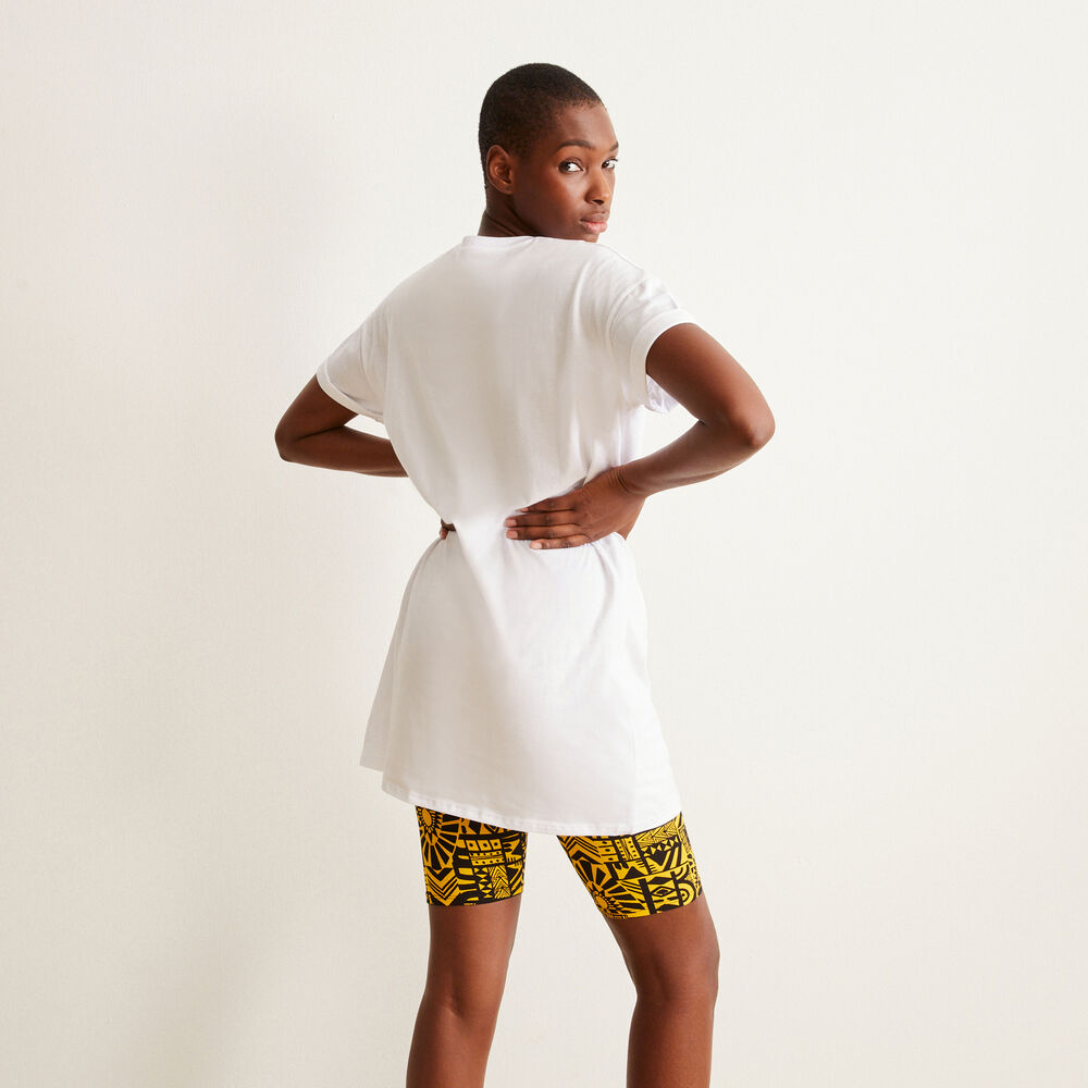 Stranger things motif cycling shorts - yellow yellow.