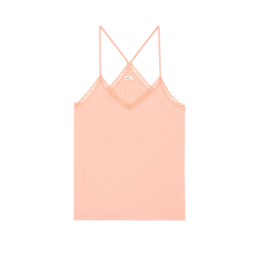 Jersey top with spaghetti straps - pink pink.