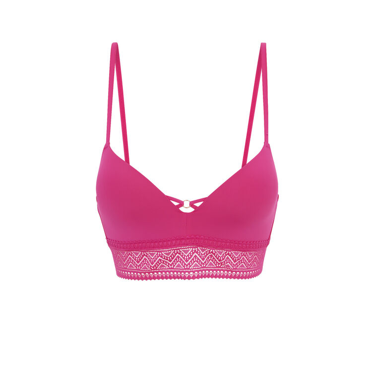 Peachiliz micro/lace figure-enhancing bra fuchsia.