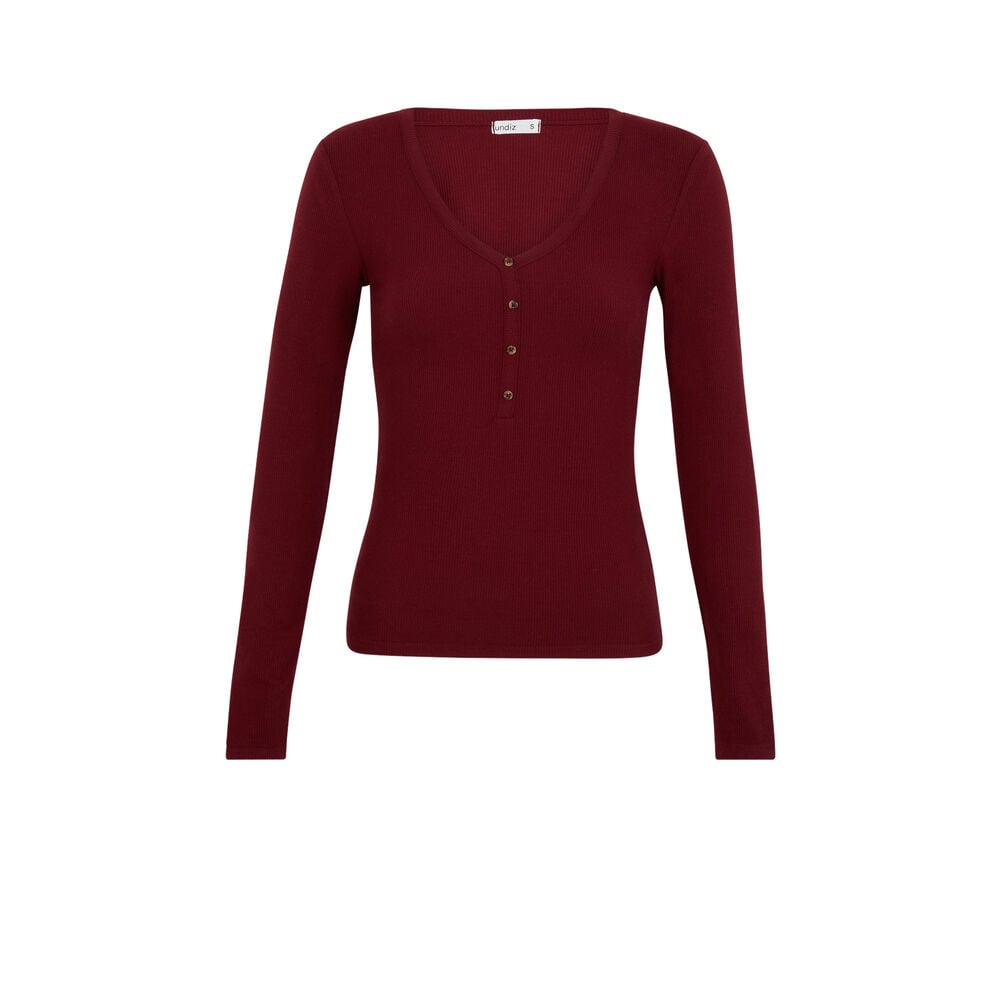 Long-sleeved top - burgundy burgundy.