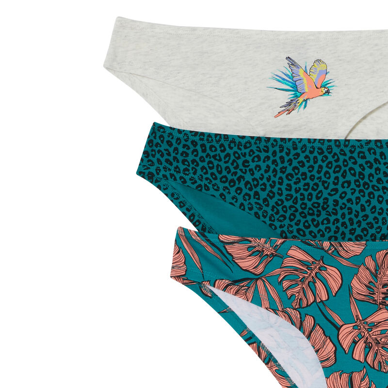 set of 3 tropical briefs - green set of 3 tropical briefs - green;
