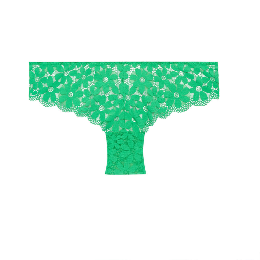 lace shorty - green;