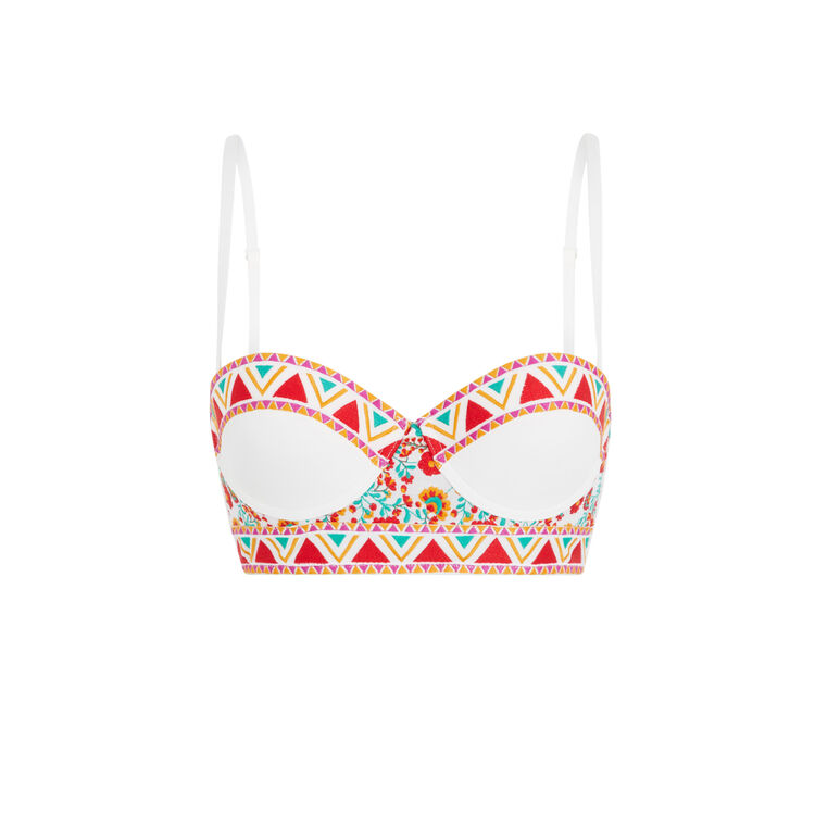 Mexiciz off-white push-up bustier bra off-white.