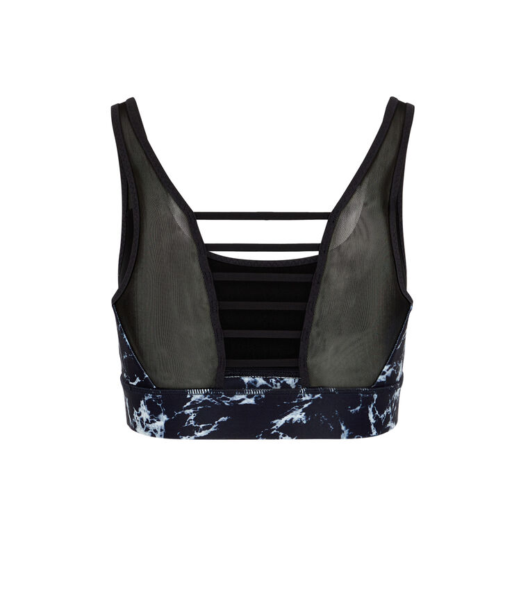 Supermarbliz marble print sports bra black.