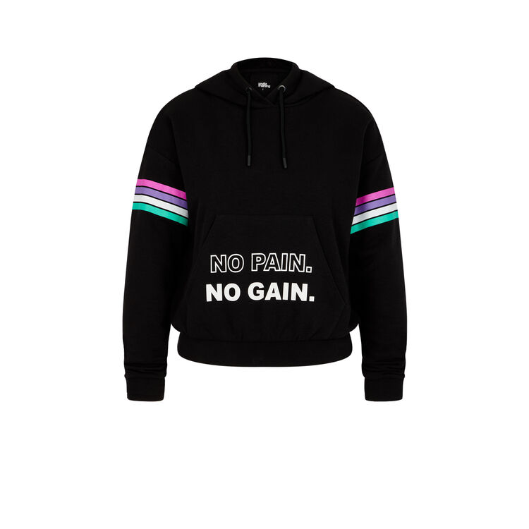 Polasportiz sports sweatshirt with hood black.