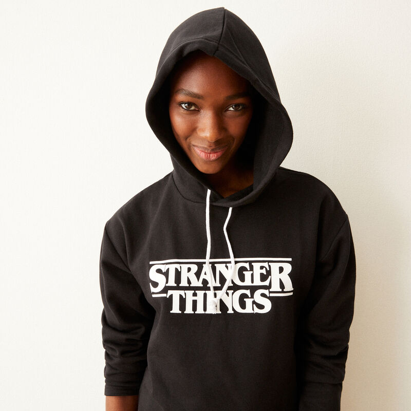Stranger Things print hoodie - black Stranger Things print hoodie - black;