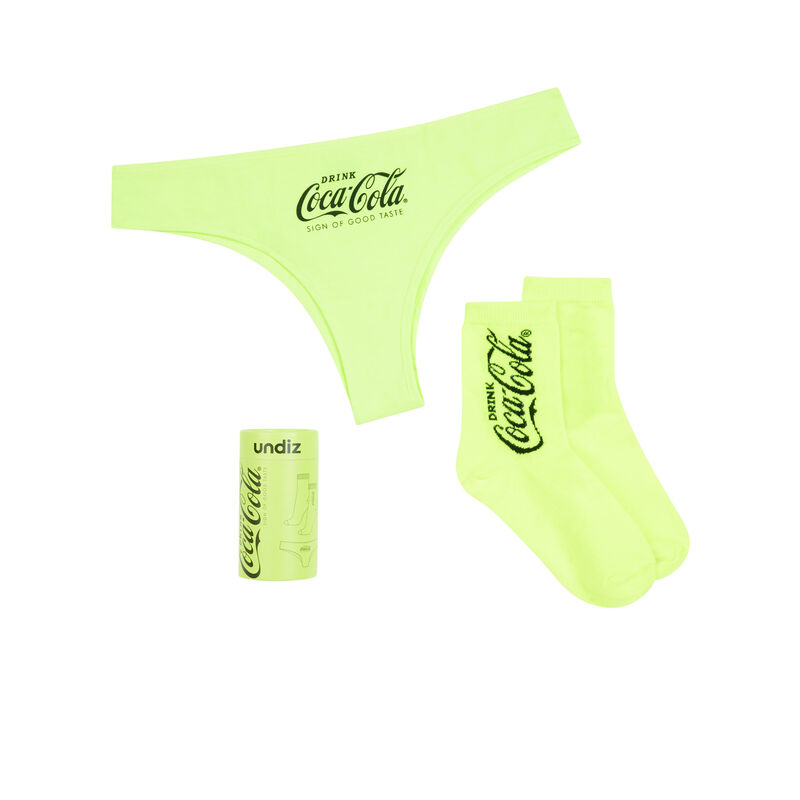 Coca-cola knickers + socks set - fluorescent yellow Coca-cola knickers + socks set - fluorescent yellow;