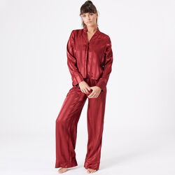chemise rayée en satin;