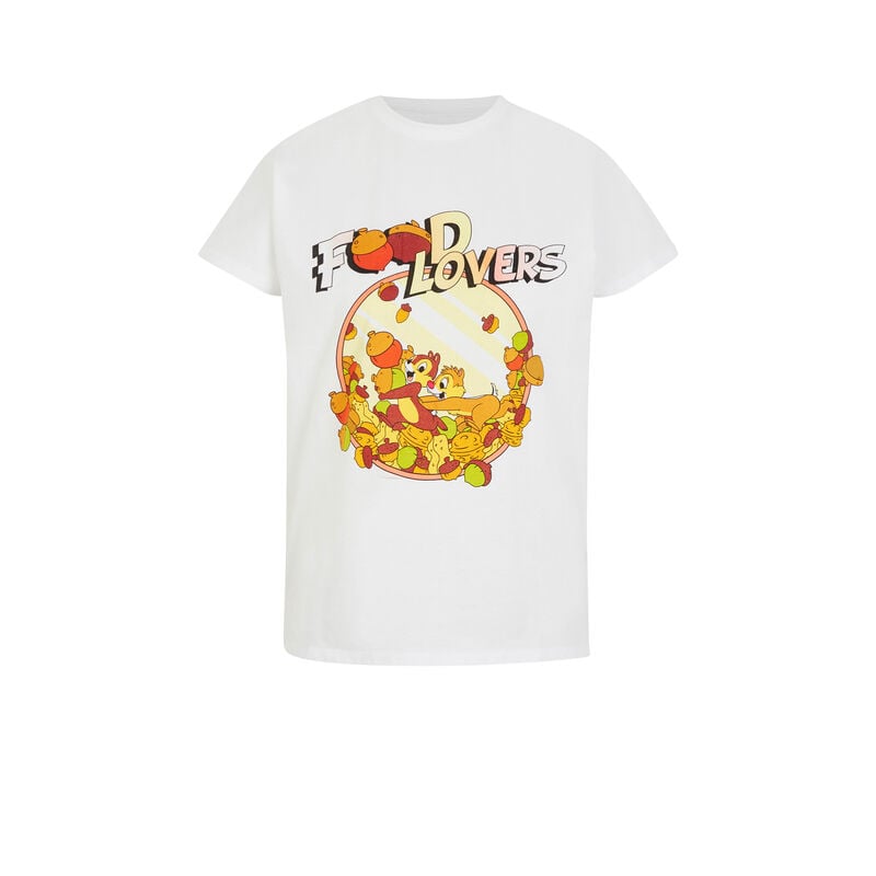 Short-sleeved Chip 'n' Dale top - white Short-sleeved Chip 'n' Dale top - white;