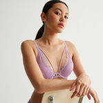 push-up bra with cut-outs - lilac