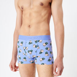 cactus pattern boxers - sky blue