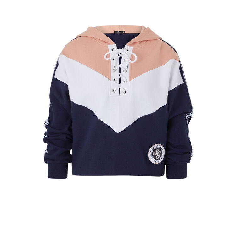Colorlaciz lacing detail pullover navy blue.