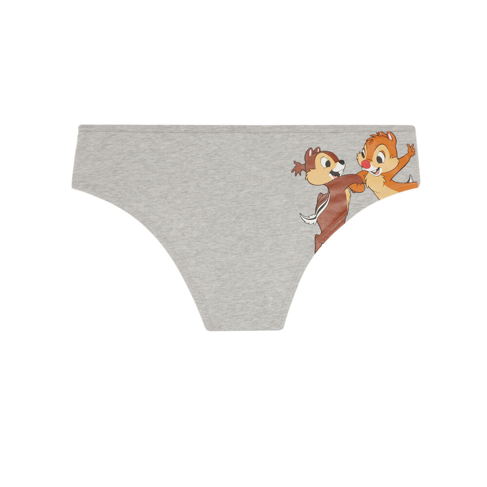 Szorty z nadrukiem chip and dale szary.