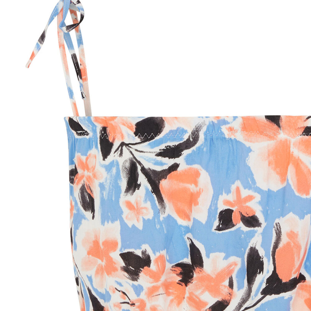 Top with thin straps - blue blue.