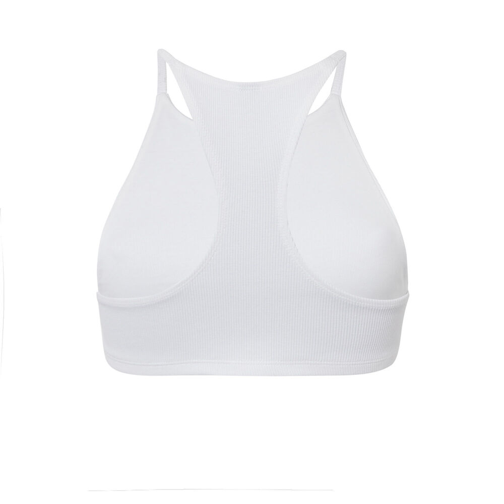 High-top bra with back detail - white white.