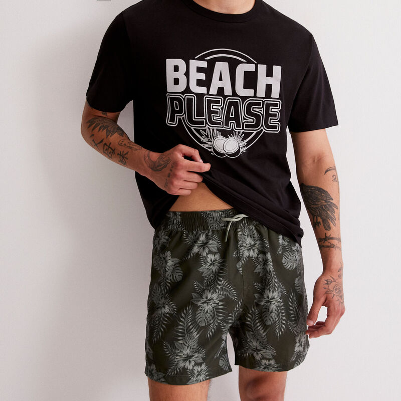 beach please T-shirt - black beach please T-shirt - black;