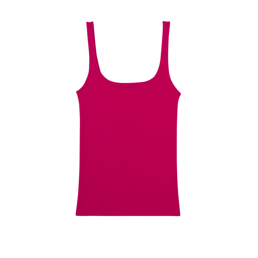plain jersey vest top - dark pink;