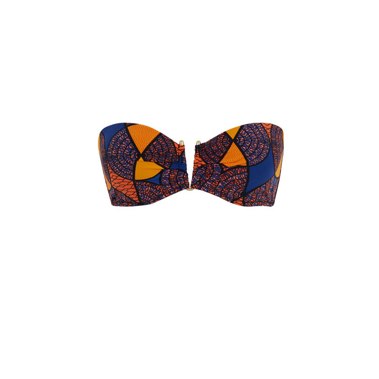 Afroiz blue bandeau bikini top blue.