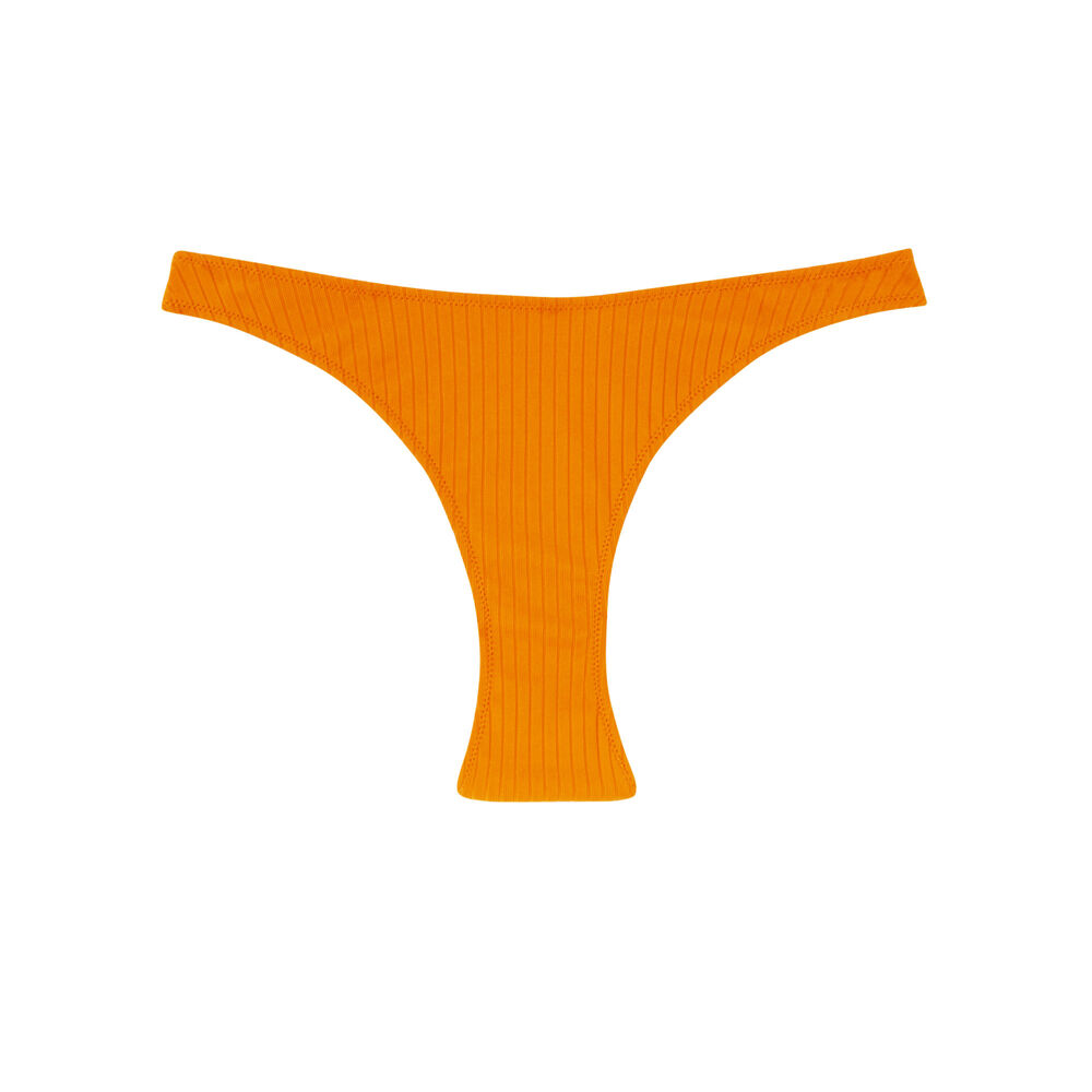 Hawaiian print bikini briefs - orange orange.