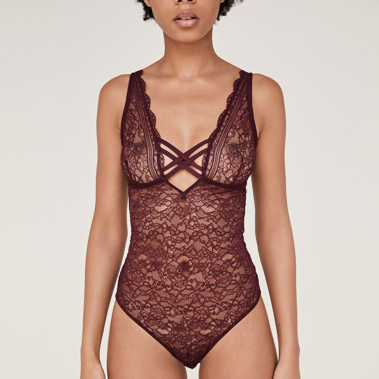 Everydayiz bordeauz bodysuit red.