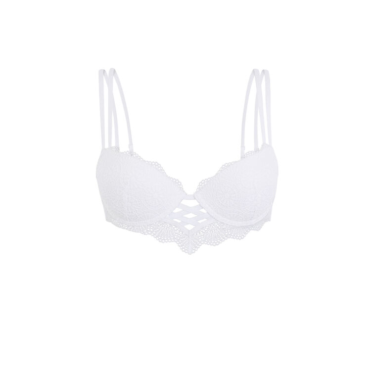 Totoiz white push-up bra white.