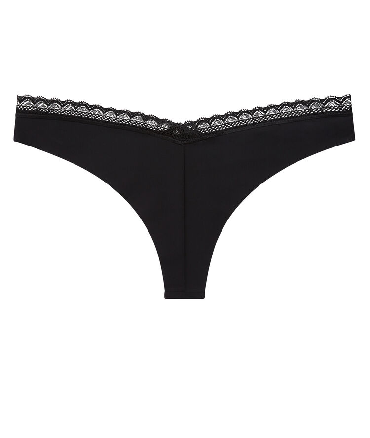 Shomiz micro tanga briefs black.
