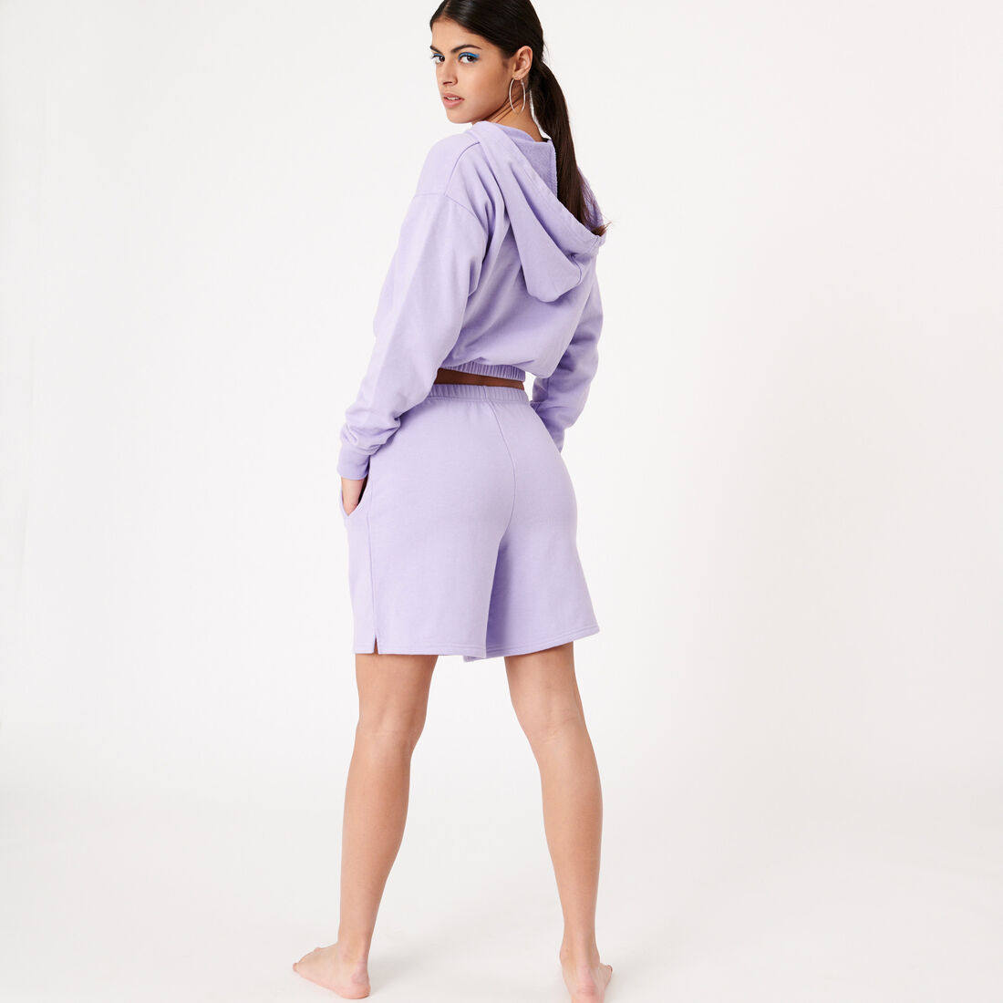 sporty bermuda shorts - lavender;