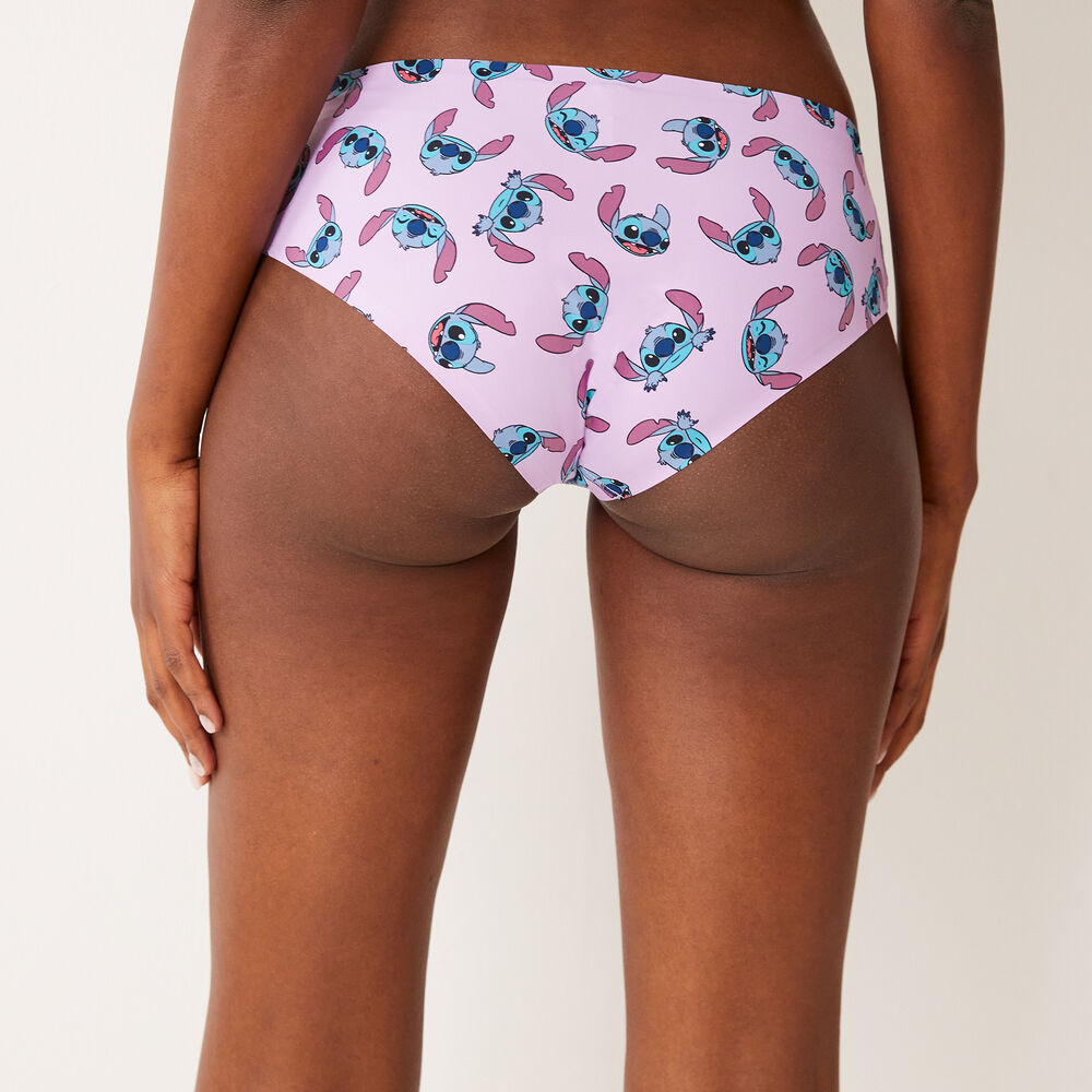 Stitch print briefs - violet purple.