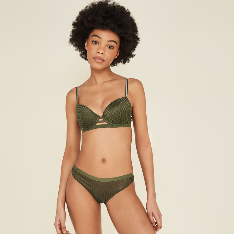 Graphimeshiz khaki thong green.