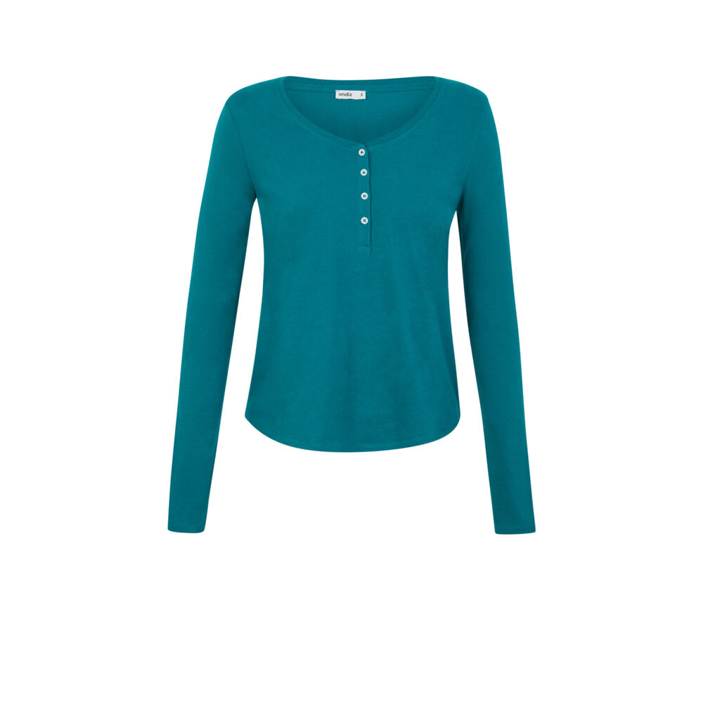 Long-sleeved plain top - green green.