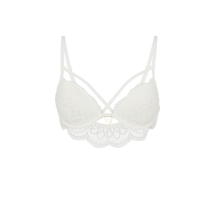 Soutien-gorge bustier push blanc precieusiz white.