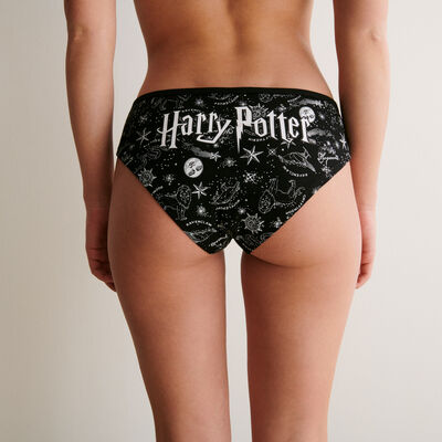 harry potter print shorts - black;