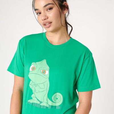 t-shirt z nadrukiem kameleona Pascala;