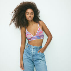 soutien-gorge triangle en tulle sans armature;