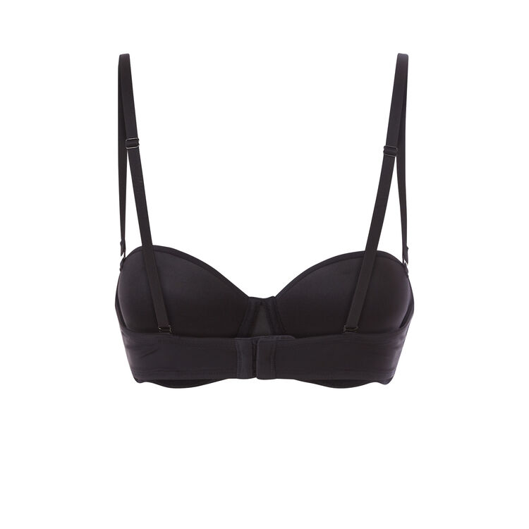 Micro black bandeau bra black.